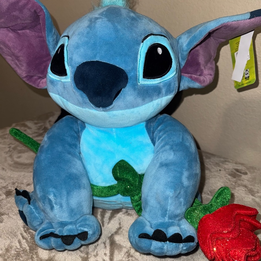 Disney’s Stitch Plush with Red Rose